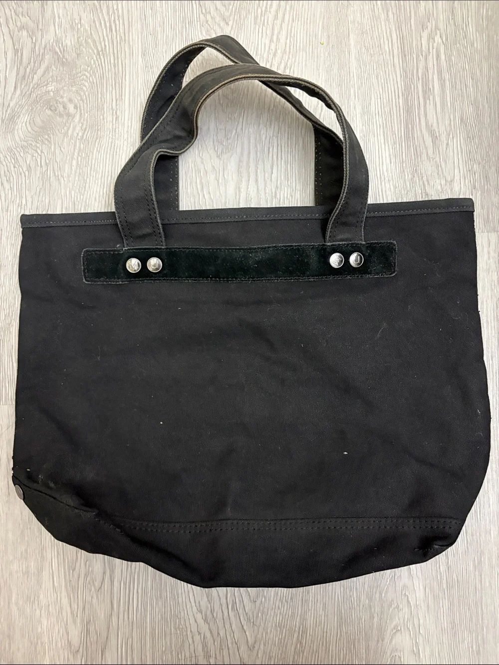 Marc Jacobs Black Canvas Shoulder Tote with Logo - Picture 3 of 4